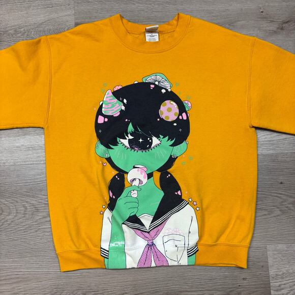 Rare OMOCAT Mushroom Cyclops Girl Sweatshirt Size Medium Limited Edition - Picture 2 of 10